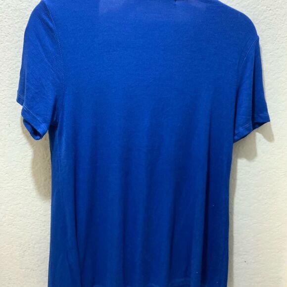 Michael Stars Brooklyn Blue Shirt Sleeve Shirt OS - Picture 4 of 8